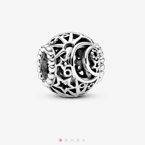 PANDORA open work sun stars and moon charm